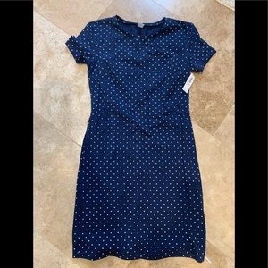 Old Navy small NWT dress navy polka dots